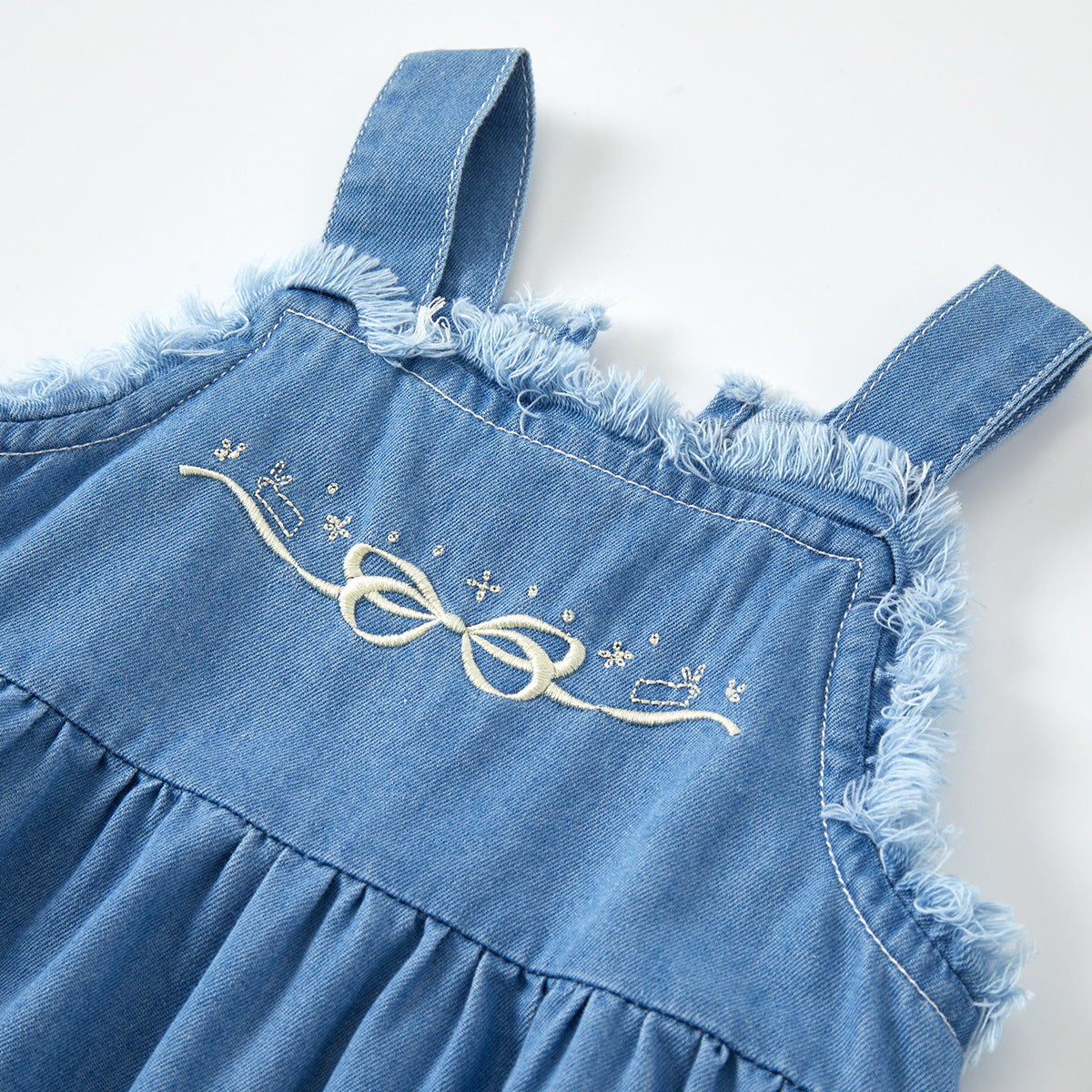 Denim Overalls Romper Thin Baby Onesie Infant Outing Diaper Cover