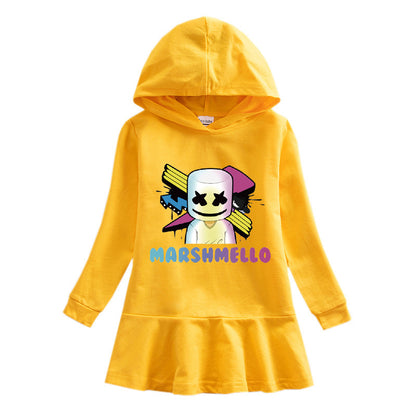 Girls' hooded sweatshirt dress