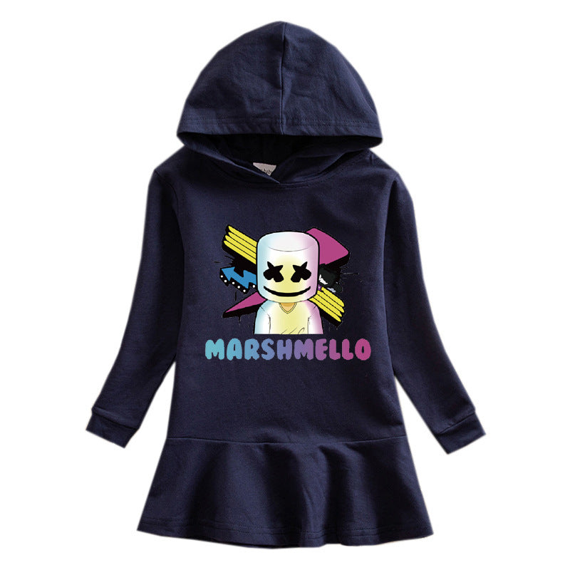 Girls' hooded sweatshirt dress