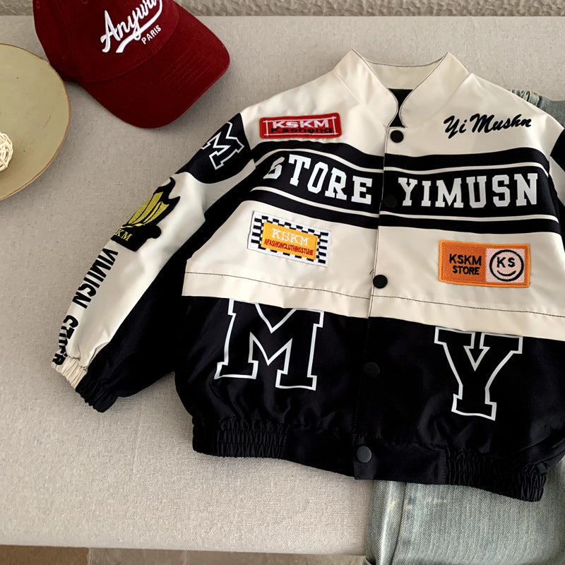 Boys' motorcycle jacket for spring