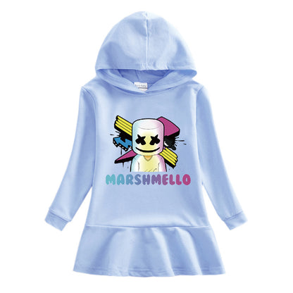Girls' hooded sweatshirt dress