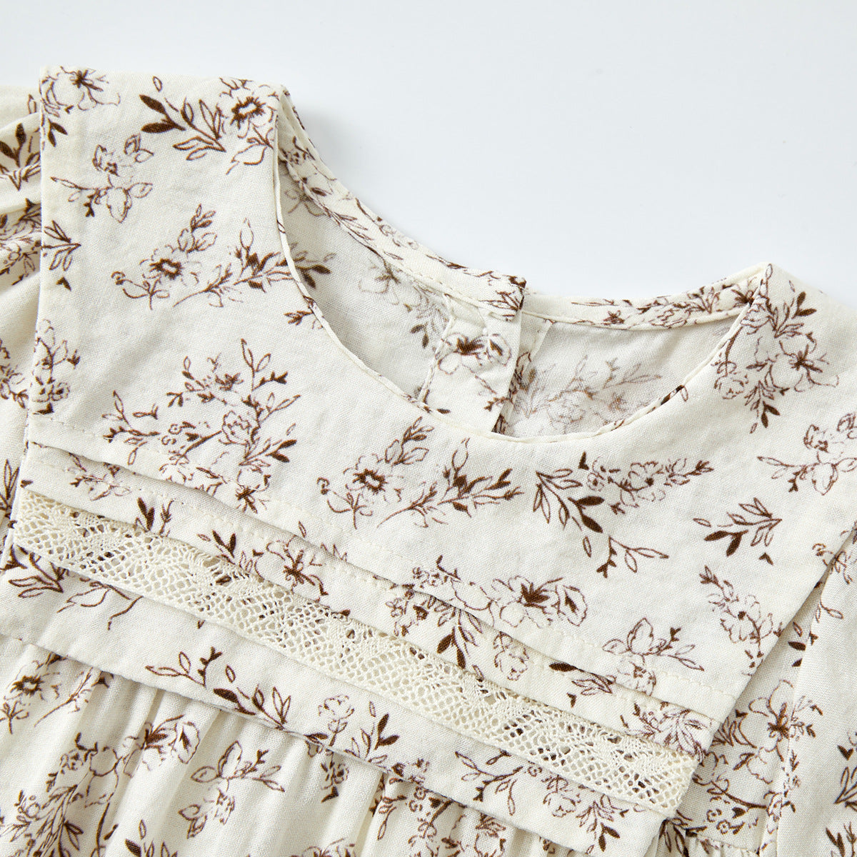 Infant Floral Romper Baby Girl Short Sleeve Lace Collar Onesie Lightweight Bodysuit Summer Outfit