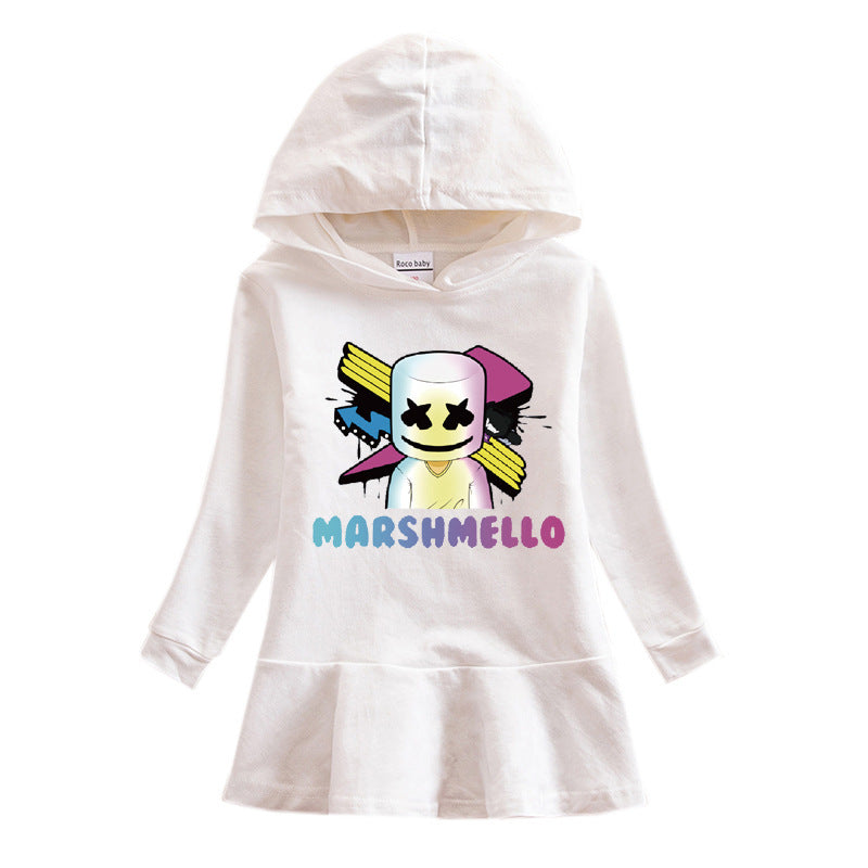 Girls' hooded sweatshirt dress