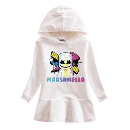 Girls' hooded sweatshirt dress