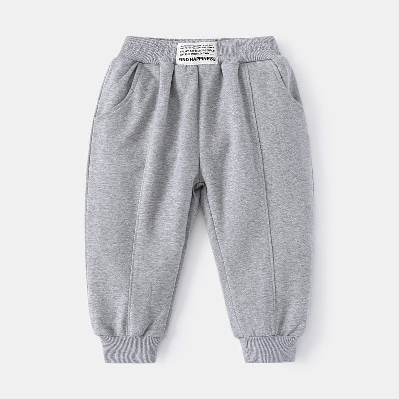 Boys' label spliced pants