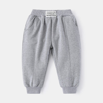 Boys' label spliced pants