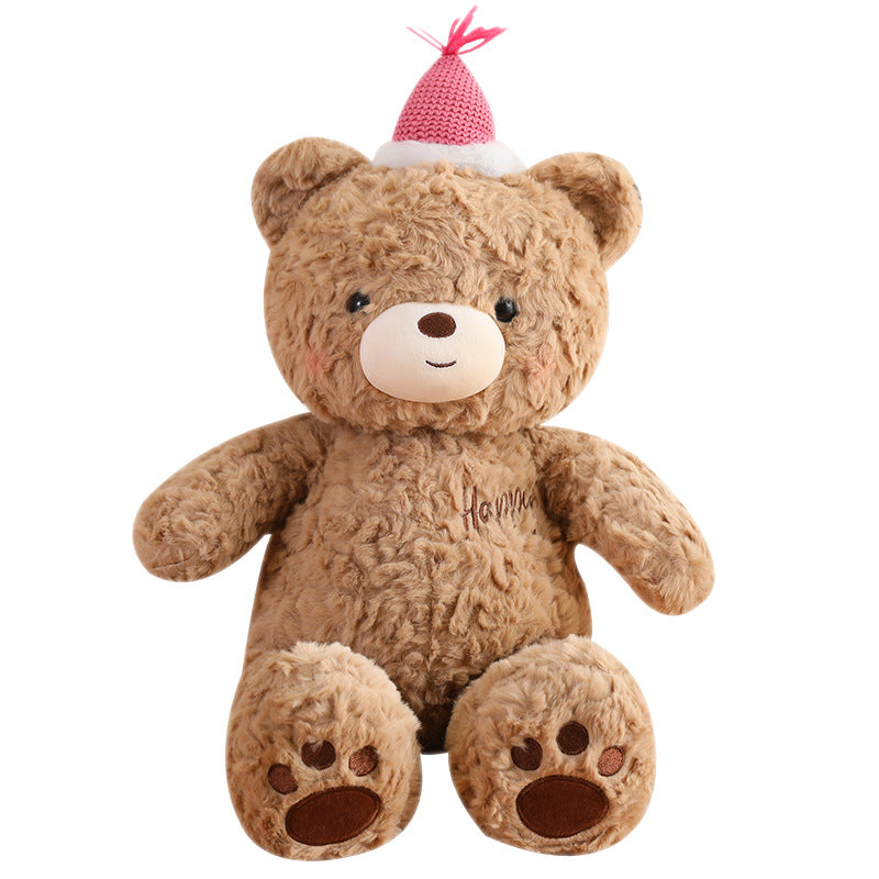 Cute Brown Bear Plush Toy Animal Doll for Girls, Soft Stuffed Rabbit and Doggy Pillow for Sleeping