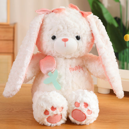 Cute Brown Bear Plush Toy Animal Doll for Girls, Soft Stuffed Rabbit and Doggy Pillow for Sleeping