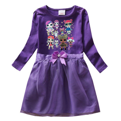 Children's cartoon cotton dress