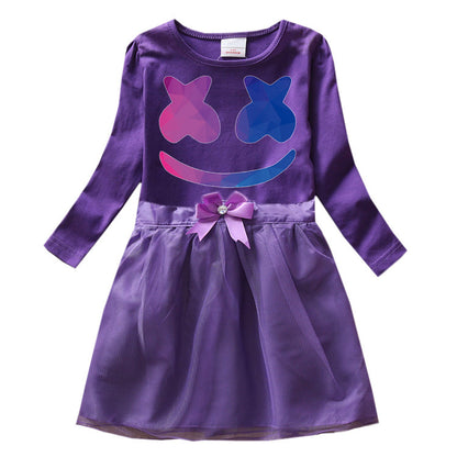 Children's cartoon cotton dress