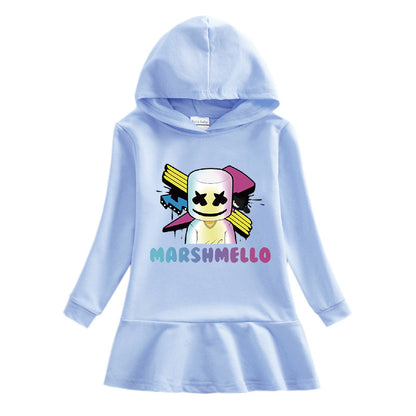 Girls' hooded sweatshirt dress