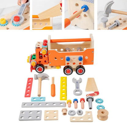 Children's multifunctional nut cart hand in hand to carry tool basket children's wrench toy