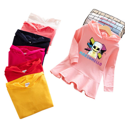 Girls' hooded sweatshirt dress