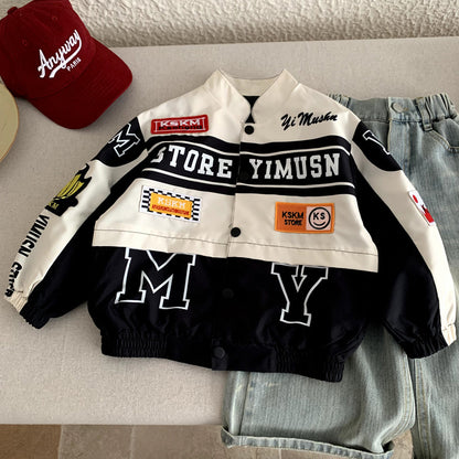 Boys' motorcycle jacket for spring