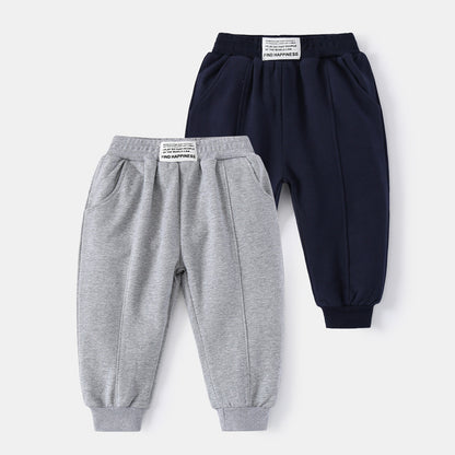 Boys' label spliced pants