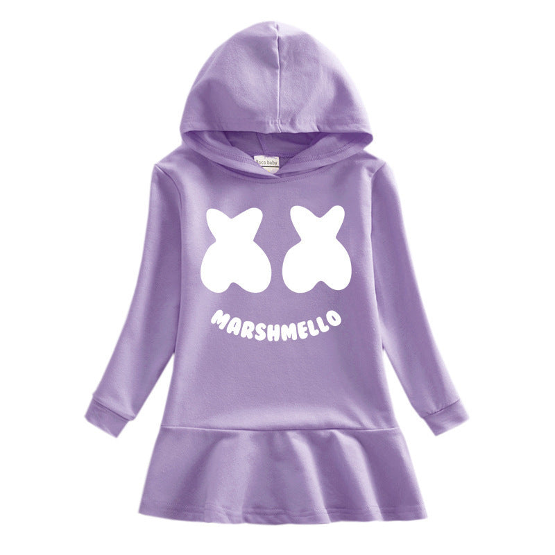 Children's hooded sweatshirt dress