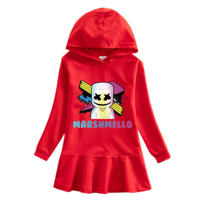 Girls' hooded sweatshirt dress
