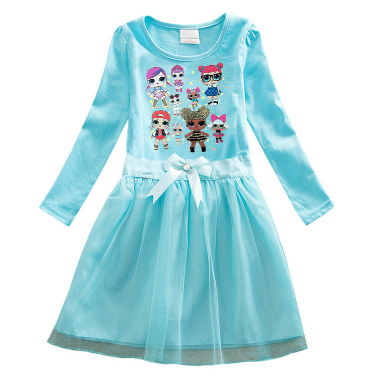 Children's cartoon cotton dress