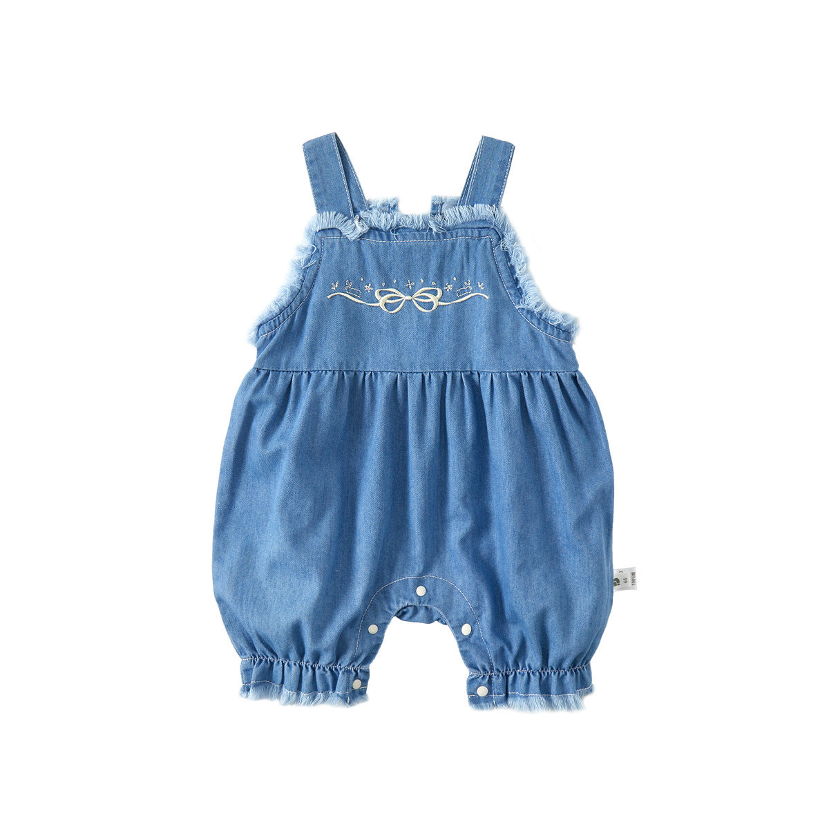 Denim Overalls Romper Thin Baby Onesie Infant Outing Diaper Cover
