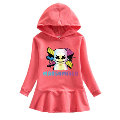 Girls' hooded sweatshirt dress
