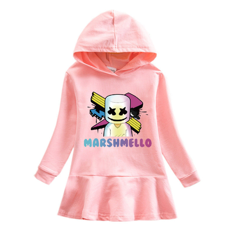Girls' hooded sweatshirt dress