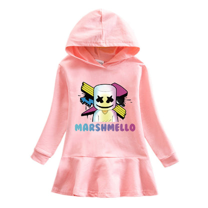 Girls' hooded sweatshirt dress