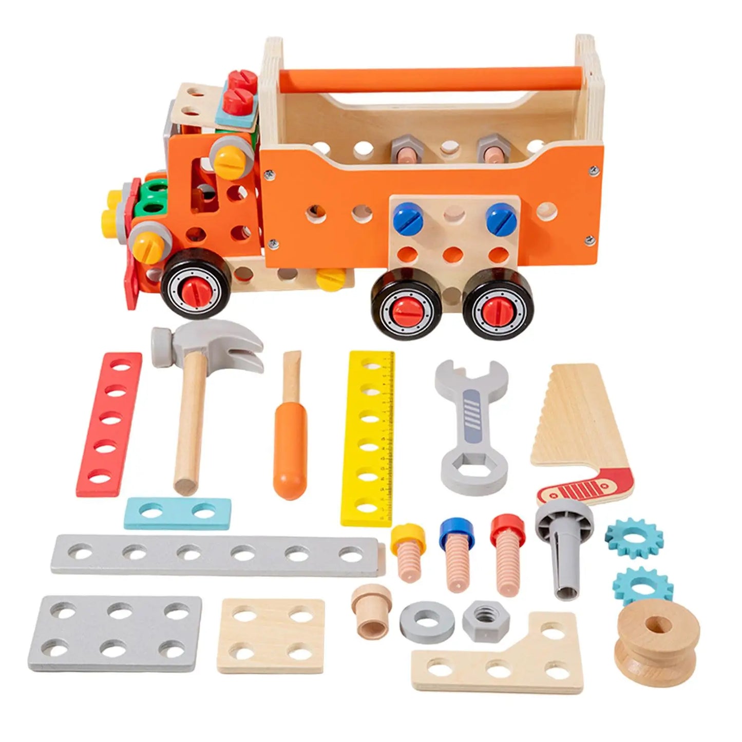 Children's multifunctional nut cart hand in hand to carry tool basket children's wrench toy