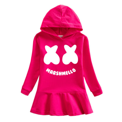 Children's hooded sweatshirt dress