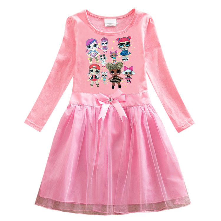 Children's cartoon cotton dress