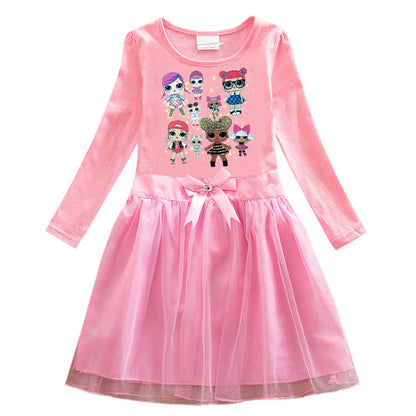 Children's cartoon cotton dress