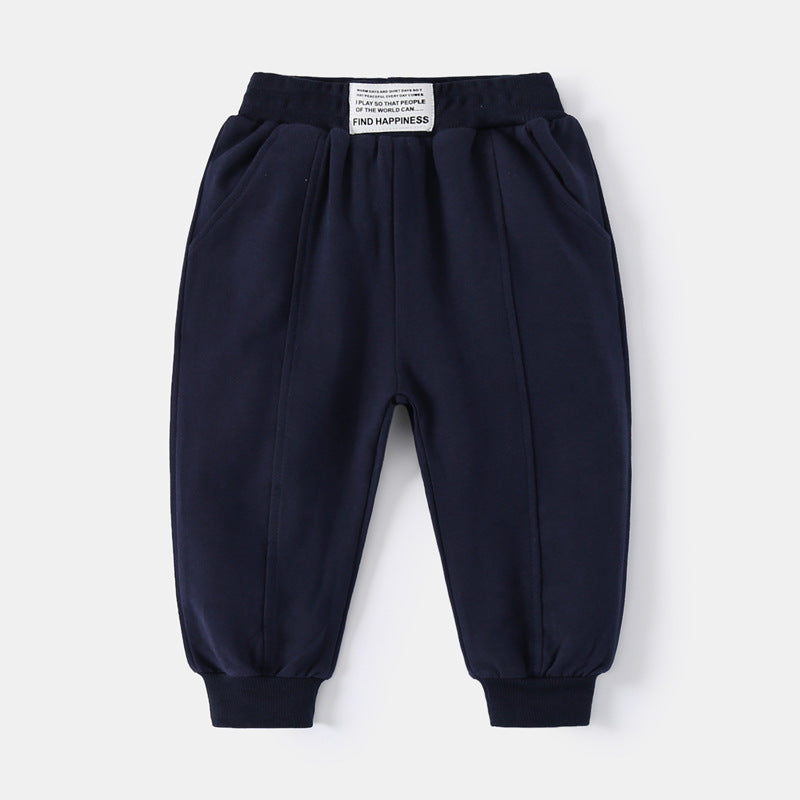 Boys' label spliced pants