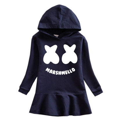 Children's hooded sweatshirt dress
