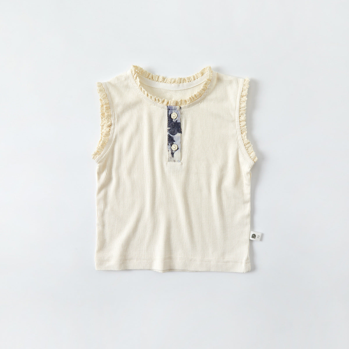 Cute Girl's Ribbed Tank Top Set Summer Casual Thin Top with Wide Leg Pants Two-Piece Outfit