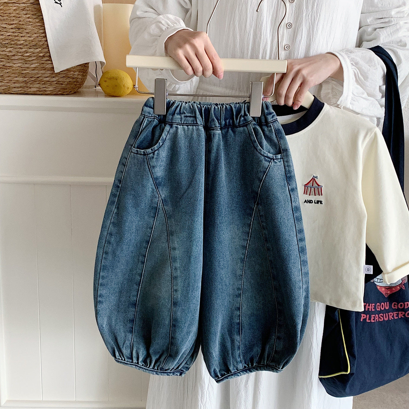 Children's loose casual lantern pants