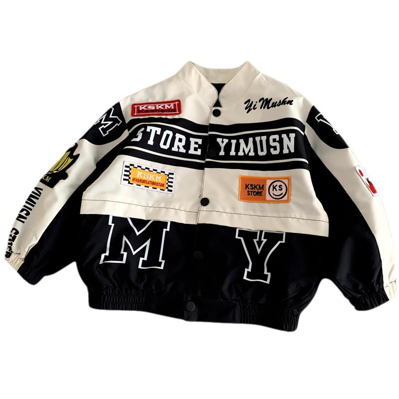 Boys' motorcycle jacket for spring