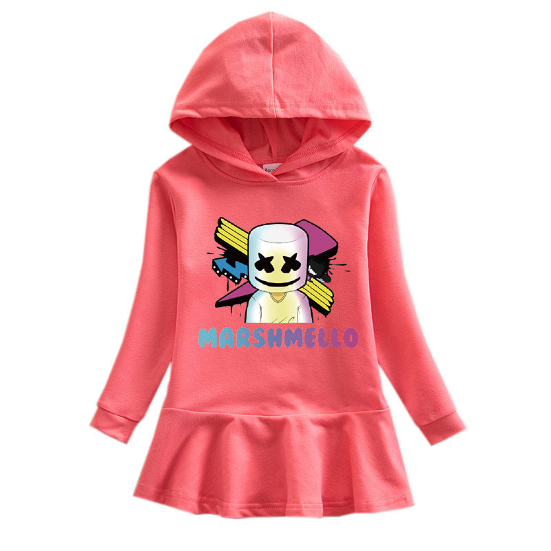 Girls' hooded sweatshirt dress