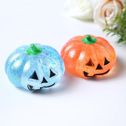 Halloween Funny Pumpkin Head Squishy Stress Relief Toy, Rebound Decorative Gift