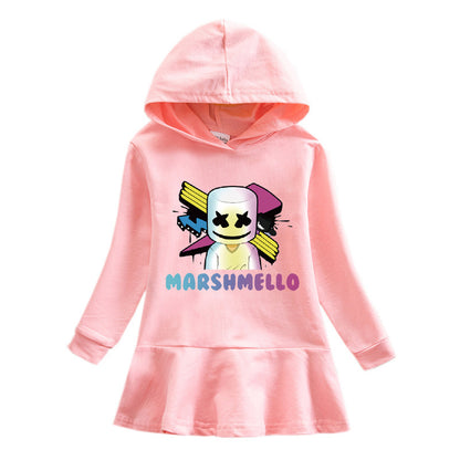 Girls' hooded sweatshirt dress