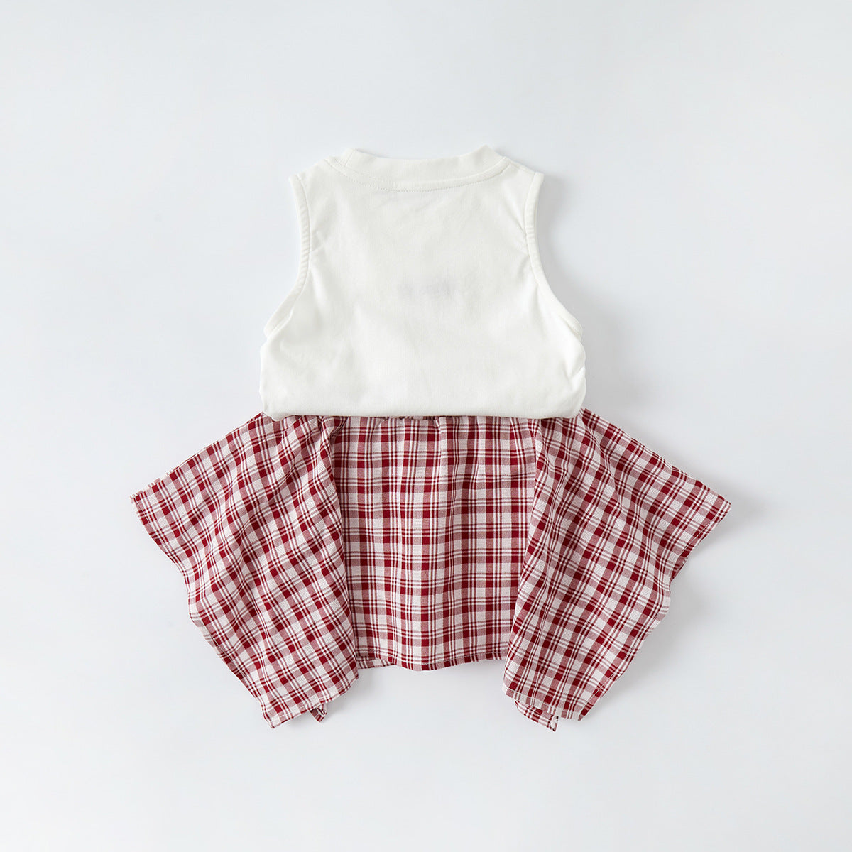Checkered Dress with Tank Top, Lightweight Summer Outfit for Toddlers and Kids