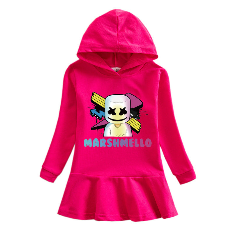 Girls' hooded sweatshirt dress