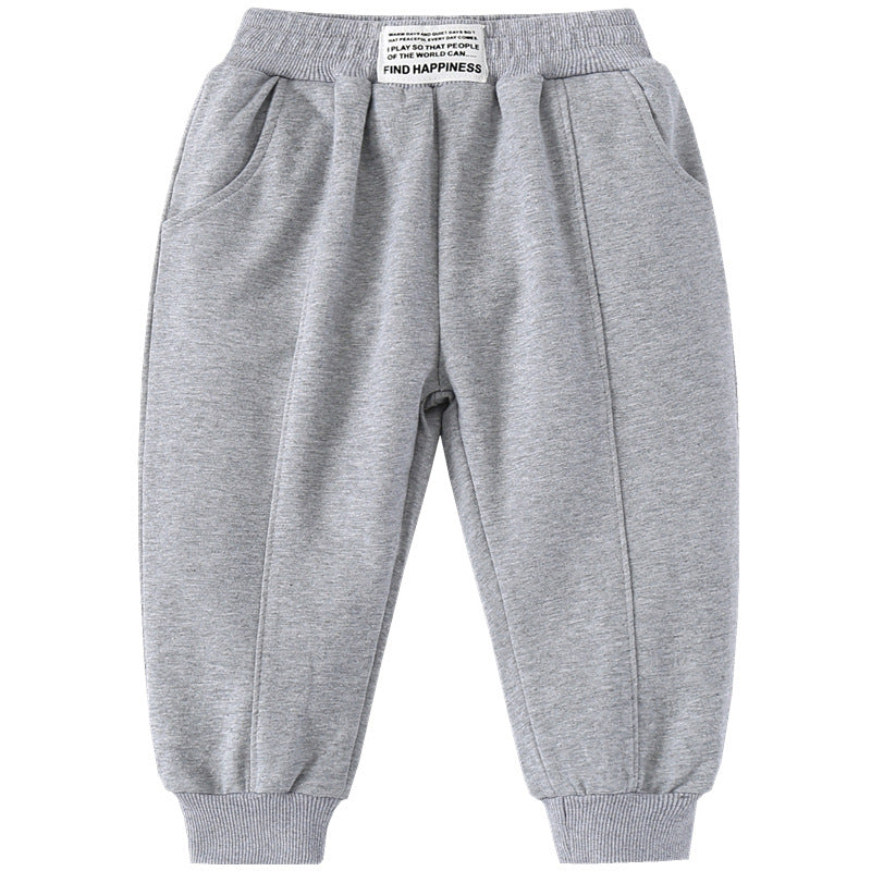Boys' label spliced pants