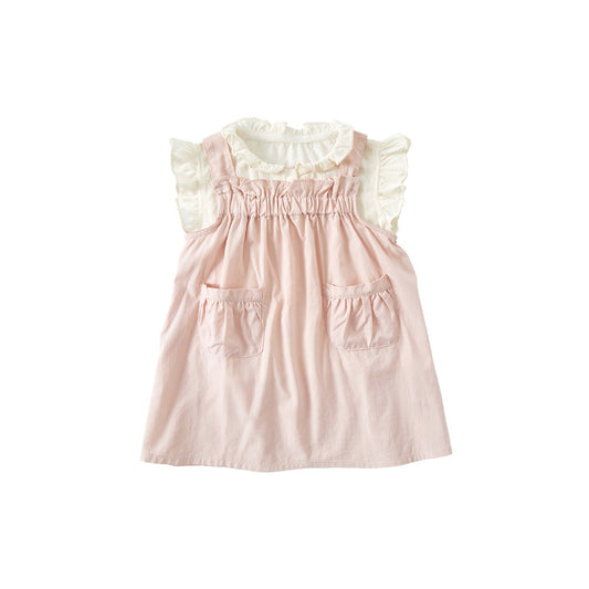 Pocket Overall Dress Set Summer Sleeveless Top and Skirt Two-Piece Outfit