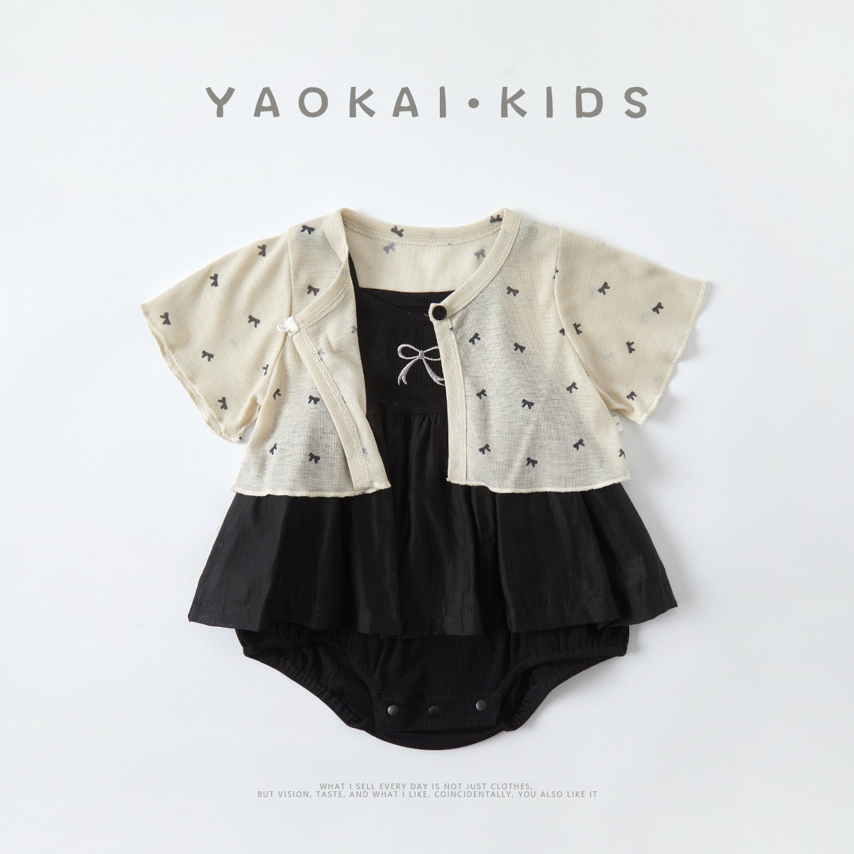 Outfit Lightweight Outerwear and Sleeveless Bodysuit Dress Two-Piece Set